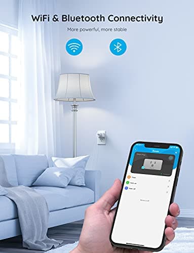 Govee Smart Plug 15A, WiFi Bluetooth Outlets 4 Pack Work with Alexa and Google Assistant, WiFi Plugs with Multiple Timers, Govee Home APP Group Control Remotely, No Hub Required, ETL&FCC Certified 8