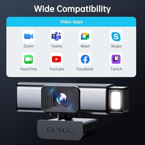 GUSGU G940 QHD 2K Webcam with Microphone and Privacy Protection, USB Plug&Play Computer Camera, Web Camera for Desktop/PC/Laptop/Mac, Streaming Camera for Video Conferencing 5