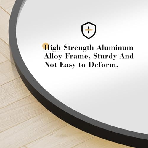 DUMOS Arched Full Length Mirror with Stand 59"x16" Floor Standing Aluminum Frame for Bedroom Body Hanging Leaning Modern Simple Home Decor Shatter-Proorf Nano Glass Wall Living Room Cloakroom Black 5