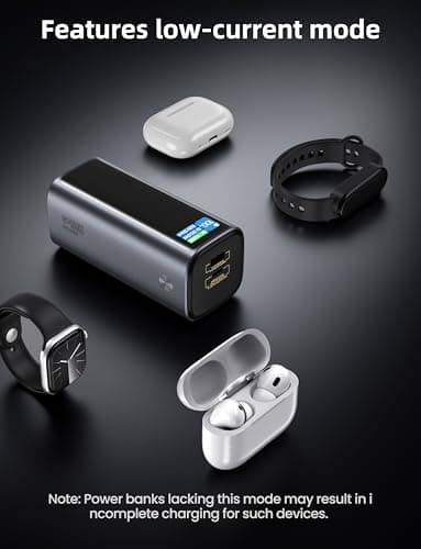 Laptop Power Bank, 130W Portable Charger with Dual Ports & Built-in Retractable Cable, 20000mAh Portable Power Bank with Smart Digital Display, for iPhone 17/16/15 Pro/Pro Max Series, MacBook, Android 7