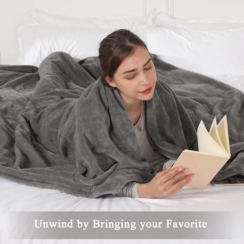 COZYTY Electric Blanket Heated Blanket Full Size, Super Soft Cozy Upgraded Flannel Heating Blanket with 6 Heating Levels & 1-10 Hours Auto Off, ETL & FCC Certification, 72" x 84", Silver Gray 8