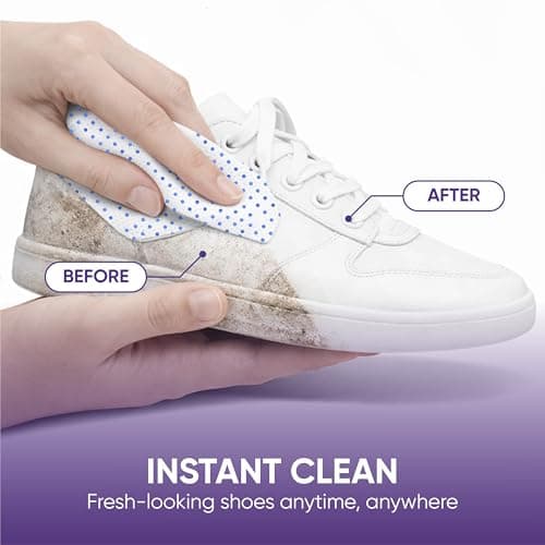 Air Jungles Shoe Sneaker Cleaning Wipes, Dual-Textured Kick Clean for Leather, Suede, Boots, Mesh & Canvas, Extra Large 7 x 7 inch to Remove Dirt Grime, Safe on Colors & Finishes 5