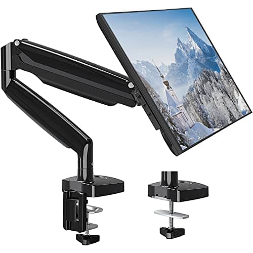 MOUNT PRO 40 inch Single Monitor Mount Stand fits 30.9lbs Ultrawide Screen, Heavy Duty Gas Spring Monitor Arm, Premium Desk Computer VESA Mount with Height/Tilt/Swivel/Rotation Adjustable