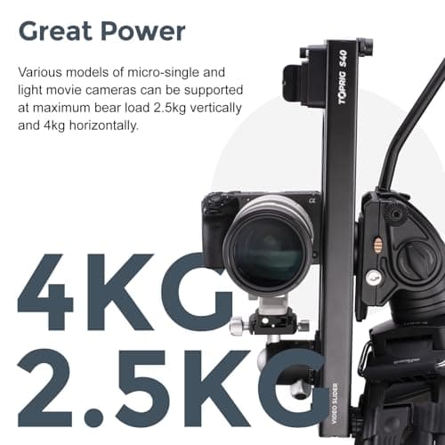 Toprig S60 Motorized Camera Slider by Accsoon Adjustable 24''/60cm 120° Panoramic Shooting Horizontally Camera Slider Support IME Lapse Photography, Compatible with Gopro DSLR Camera 6