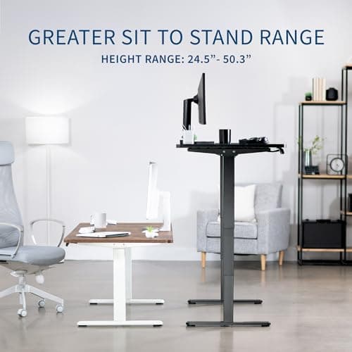 VIVO Electric 71 x 36 in Dual Motor Rustic Sit Stand Desk, Memory Height Adjustment, 2B Series, Vintage Brown Top Black Frame, DESK-KIT-2B7N-36 8