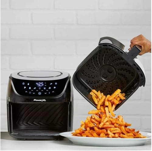 Power-XL Vortex Pro Air Fryer 8 Quart, 1700W, Nonstick Coating, Dishwasher-Safe, Built-in Food Dehydrator, Automatic Shut-Off, LED Touchscreen, 10 Presets, XL's Kitchen ApplianceS 6