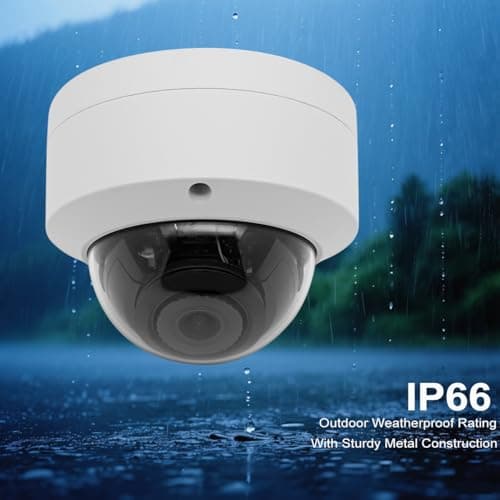 4MP PoE IP Vandal Dome Camera Outdoor/Indoor, IP Security Camera, 65ft Night Vision, IP66 Waterproof, 2.8mm Wide Angle Lens, 24/7 Recording, NDAA Complaint (Regular IR) 7