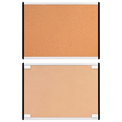 Amazon Basics Cork BulletinBoard, 23" x 17", Pin Board for Office & Home with Aluminum/Plastic Frame, 1 Pack 8