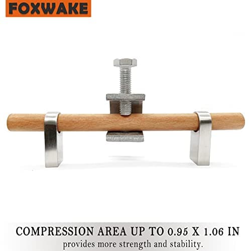 Foxwake Mini C Clamps Stainless Steel 0.83 Inch for Working, Heavy Duty Small U Clamps for Metal Mounting, Universal Desk Clamp with Stable Wide Jaw Opening/I-Beam Design (6pcs) 5