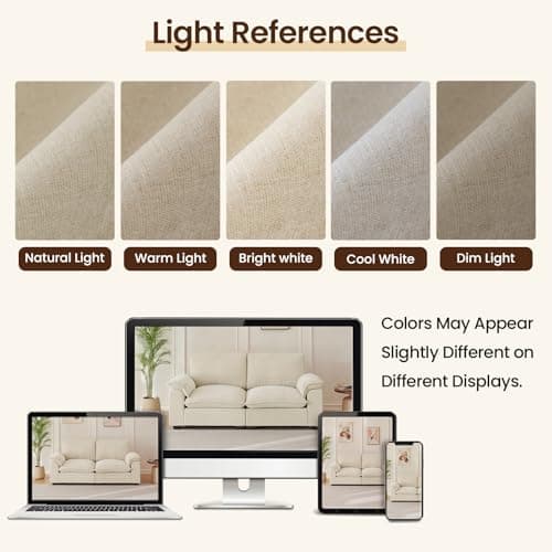 HALLYBEE 72" Cloud Couch Loveseat Sofa with Padded Armrests & Deep Seat Sofas for Living Room Apartment Office Chenille Fabric Beige 8