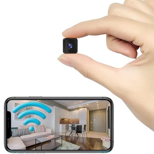Mini Indoor Security Wireless Home Camera Small Outdoor WiFi Pet Cameras,2025 Upgraded 1080P Tiny Nanny Cam, Wide Angle,Night Vision, House Indoor Outdoor Cameras, No Need WiFi Cams,For Home Security