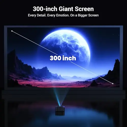 1500 ANSI Official Licensed Google TV Smart Projector, HAPPRUN 4K Full HD Home Theater with Auto Focus, Dolby Sound, Wi-Fi Bluetooth, Built-in Apps, Compatible with Phone & PC, Indoor & Outdoor Use 7