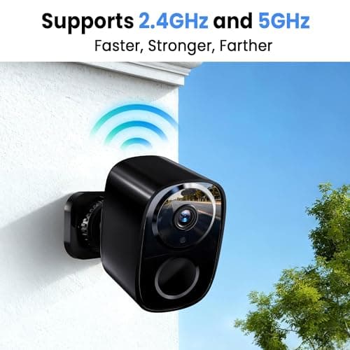 2026 Enhanced 2K UHD Security Cameras Wireless Outdoor – Free Cloud & SD Storage, Dual-Band WiFi 2.4G/5G, Full-Color Night Vision, 6-Month Battery, Motion Alerts, IP66 Weatherproof, 2-Way Talk 5