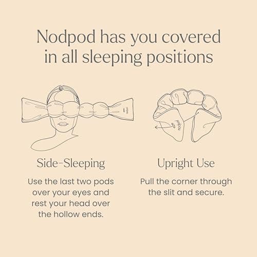 Nodpod Gentle Pressure Sleep Mask | Patented Light Blocking Design for Sleeping, Traveling & Relaxation - Bone 5