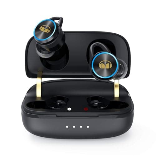 Monster Clarity 101Plus AirLinks Wireless Earbuds, Bluetooth 5.3 in-Ear Headphones with Charging Case, Stereo Earphones Deep Bass Sound, 28H Long Playtime, Water Resistant Design for Sports.