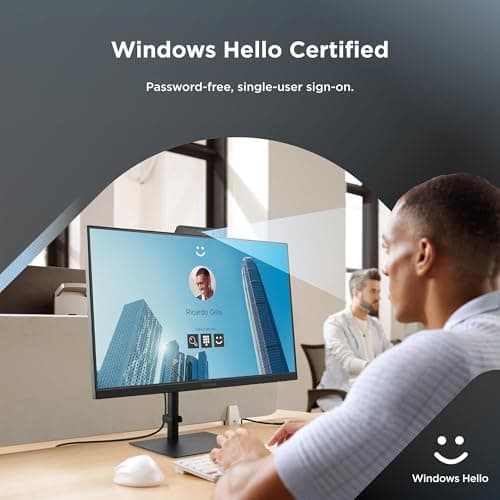ViewSonic VG2741V 27 Inch 1080p IPS Video Conferencing Monitor with Integrated Windows Hello Certified IR 5MP Webcam, Built-in Microphone, Advanced Ergonomics, USB C, HDMI, and DisplayPort Inputs 5