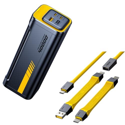 AOHI 240W 4 in 1 USB4 Cable Set with 140W PD3.1 The Future Starship 2-in-1 40000mAh Portable Power Bank and Desk Charging Station