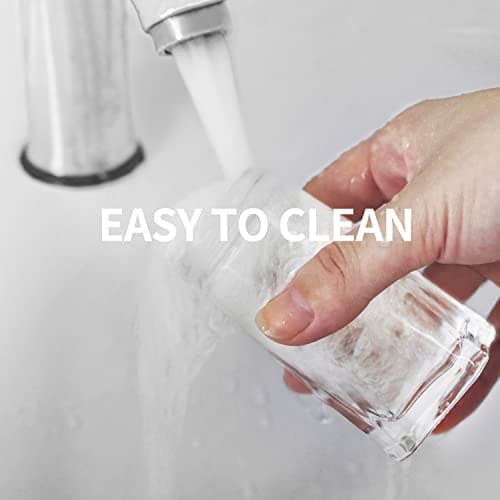 Glass Salt and Pepper Shakers Set - Aelga Salt Shaker with Stainless Steel Lid - Elegant Farmhouse Kitchen Decoration(2pcs) 5