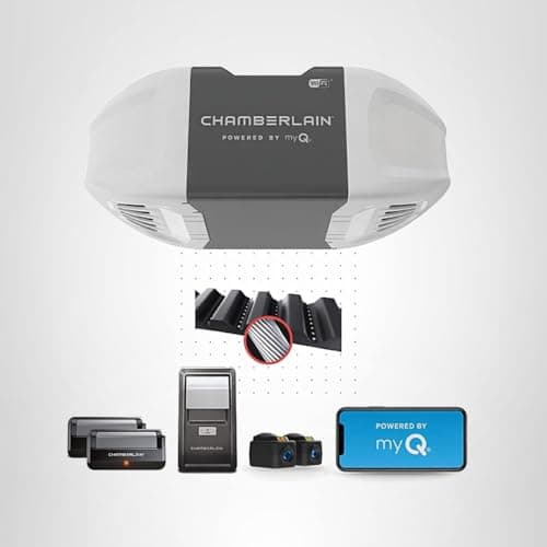CHAMBERLAIN B2401 Smart Quiet Belt Drive Garage Door Opener, Gray 8