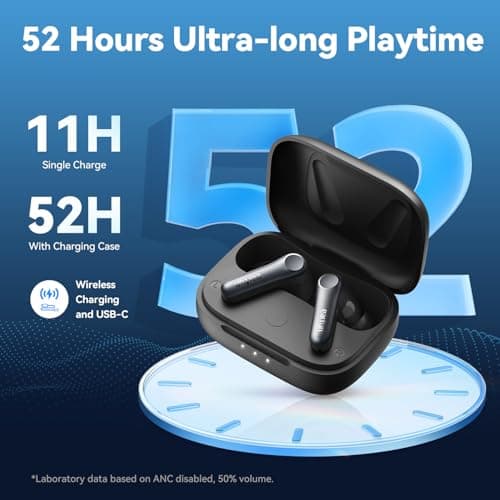 EarFun Air Pro 4 Adaptive Hybrid Noise Canceling Wireless Earbuds, Qualcomm Snapdragon Sound, aptX™ Lossless, 6 Mics AI CVC 8.0 Call, LDAC Hi-Res Audio, 52H Playtime, Bluetooth 5.4, in-Ear Detection 6