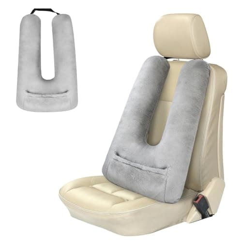 Gurnall Car Pillow for Kids & Adults, U-Shaped Soft Car Travel Pillow for Sleeping, Head & Neck Support Pillow for Car Seat, Ideal for Road Trips and Long Car Rides, Grey