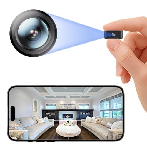 Mini Indoor Wireless WiFi Camera Small Home Security Cameras Tiny Body Small Outdoor Camara Nanny Cam Pet Dog House Security Camaras micro Door Room Cam Clear Night Vision and Motion Detection Monitor