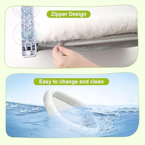 Cat Window Perch, Cordless Cat Hammock, Foldable Cats Window Bed for Large Cats with 4 Strong Suction Cups, Solid Metal Frame and Removable Cushion Bed Cover 6