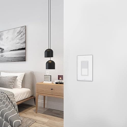 ThunderWay 3 Way Decorator Light Switch with Wall Plates, 15A 120/277V Decora Three Way Electrical Wall Paddle Rocker Switches Replacement, Residential Grade, UL Listed, Glossy White(10 Pack) 9