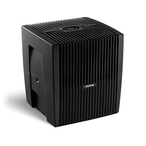 Venta LW25 Comfort Plus Humidifier in Black - Filter-Free Evaporative Humidifier for Spaces up to 485 ft²