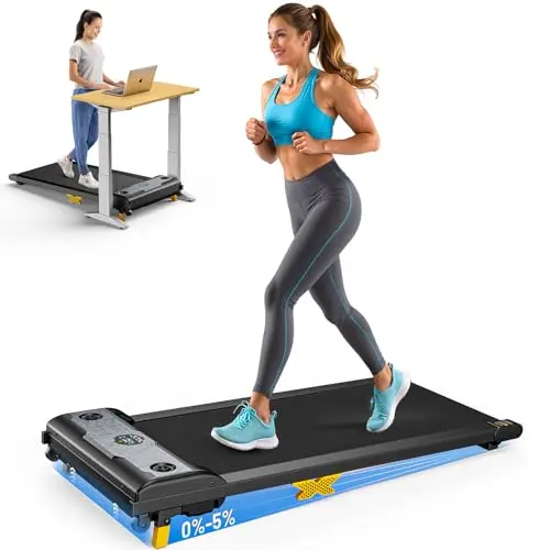 Servfit Walking Pad with Incline, 2.5HP Under Desk Treadmill, 3 in 1 Portable Treadmill with Remote Control, LED Display, Hidden Safety Switch, Mini Walking Jogging Machine for Home Office