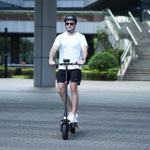 iScooter iX3 Electric Scooter,800W Motor E-Scooter Up to 25 Miles Range, Top Speed 25MPH,10" Off Road Pneumatic Tires, Adjustable Handlebar Height, Folding Commuting Escooter for Adults 9