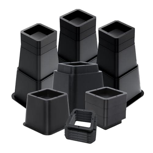 Pllviood Bed Risers, Heavy Duty Furniture Riser, 1/2/3/4/5/6/7/8/9/10 inch Raise Blocks for Couch Table and Sofa Legs Lifts