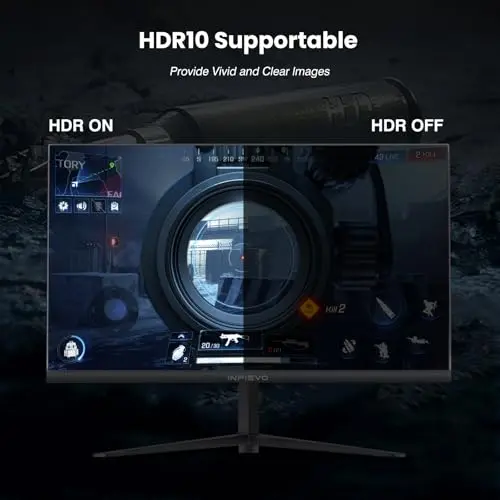 INFIEVO 24 Inch Gaming Monitor 165Hz 1ms FreeSync HDR 99% sRGB FHD 1080P Computer Monitor Built-in Speakers, HDMI DP Ports Eye Care Tilt Adjustable, VESA Compatible 6