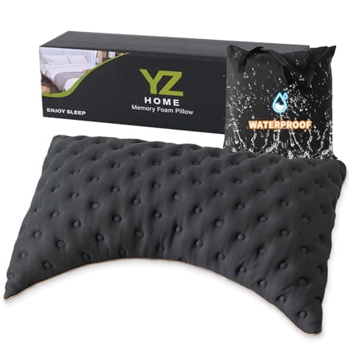 YZ HOME Pillow for Side and Back Sleepers Cooling Side Sleeper Pillow for Neck and Shoulder Pain Side Sleeper Bed pillows Queen Size with Adjustable Shredded Memory Foam Filling, Grey