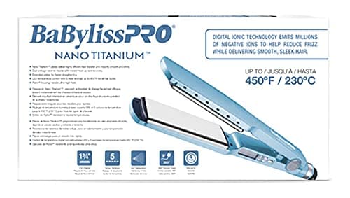 BaBylissPRO Nano Titanium Ionic Hair Straightener, 1-3/4-Inch Flat Iron, Ionic Generator Locks in Moisture and Helps Reduce Frizz, For All Hair Types 7