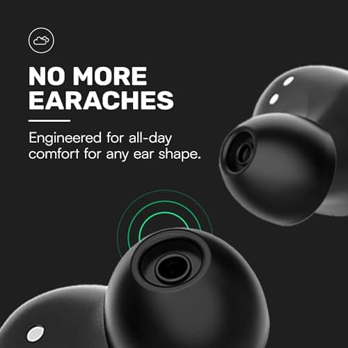 Raycon Everyday Classic Bluetooth Wireless Earbuds + Microphone with Active Noise Canceling, Sweat & Water-Resistant Earphones, Ear Buds Wireless Bluetooth 32 Hours Playtime (Black) 6
