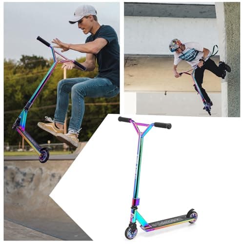 Pro Scooter - Stunt Scooter for Kids 8 Years and Up - Perfect for Beginners Boys and Girls - Best Trick Scooter for BMX Freestyle Tricks (Colorful) 8