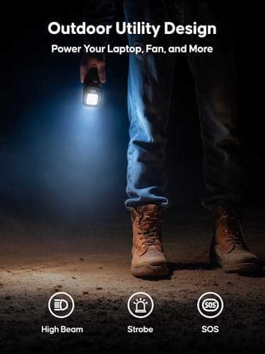 Portable Power Station 99.99Wh Camping Lithium Battery Solar Generator Fast Charging with AC Outlet 70W Power Bank for Home Backup Outdoor Emergency RV Van Hunting 5