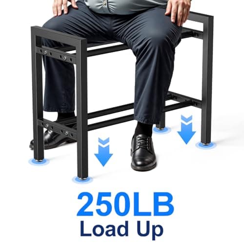 Dumbbell Rack 2-Tier 20 IN Length Adjustable Weight Rack For Home Gym Dumbbells Kettlebell (Rack Only) 7