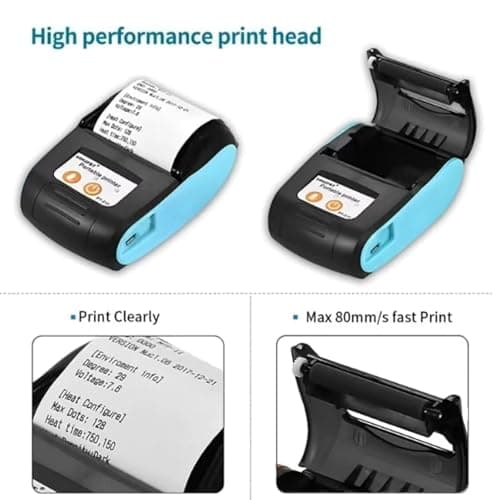 is NOT Compatible with iPhone iOS/IPAD/MAC,ONLY FIT Android/Windows,Bluetooth Thermal Receipt Printer 58mm,Wireless Portable mini Pocket Bill Ticket pos Printer for Small Business,（Orange Color) 5
