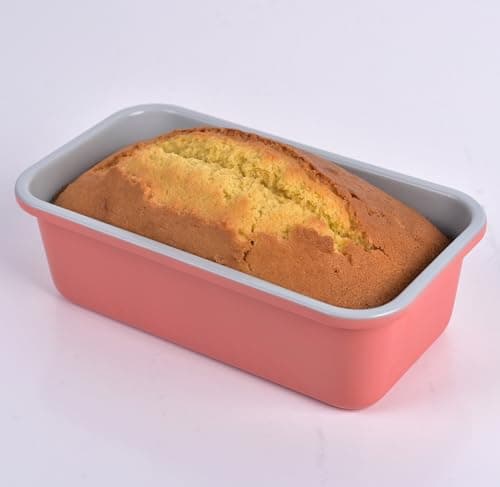 Bread Loaf Pans for Home Baking Carbon Steel 1lb meatloaf Tin, Perracotta 9x5 inch Non Stick banana bread cake baking Mold 7