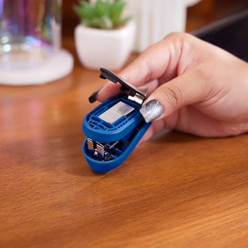 Swingline Mini Stapler, 12 Sheet Capacity, includes Built-In Staple Remover & 1000 Standard Staples, Tot, Blue (79172) 5