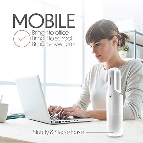 STARUMENT Portable Hand Vacuum Cleaner Handheld Cordless Cleaner for Dust Pet Hair Dirt, Home, Car Interior, Lightweight, Easy to Use, Compact Design Battery Rechargeable with USB-C Cable White 6