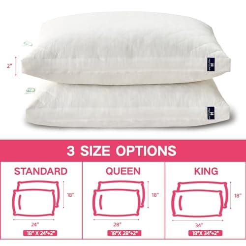 Mosluna Memory Foam Pillows Queen Size Set of 2，Adjustable Gusseted Bed Pillow for Sleeping，2 Pack Soft Pillows for Side, Back or Stomach Sleepers (20 x 30 in, White) 5