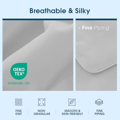 Cooling Comforter Twin/Twin XL Size Cool-Touch Design on Both Sides Soft Breathable Lightweight Blanket for Night Sweats Hot Sleeper (Gray 68" x90” 6