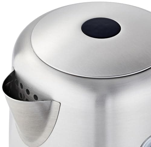 Amazon Basics Electric Stainless Steel Kettle for Tea and Coffee, BPA-Free, Fast Boiling, Auto Shut-Off, 1 Liter, 1500W, Black and Silver 5