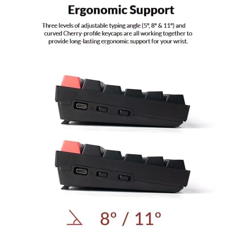 Keychron K4 QMK Wireless Custom Mechanical Keyboard, 96% Layout Bluetooth/USB-C Programmable, White Backlit Super Banana Switch NKRO Gaming Keyboard for Mac/Windows/Gamers, Version 3 8