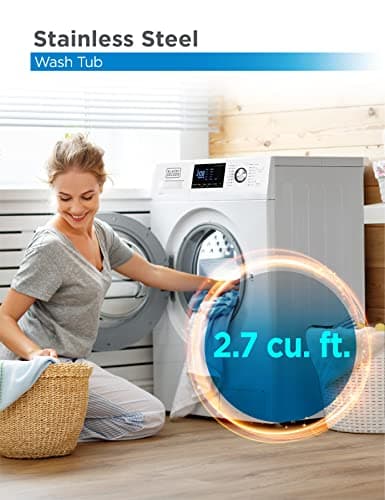 BLACK+DECKER Washer and Dryer Combo, 2.7 Cu. Ft. All In One Washer and Dryer with LED Display & 16 Cycles 5