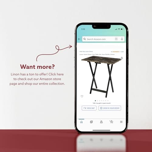 Linon Tray Table Set, 15.75"D x 18.9"W x 26.38"H, White 16