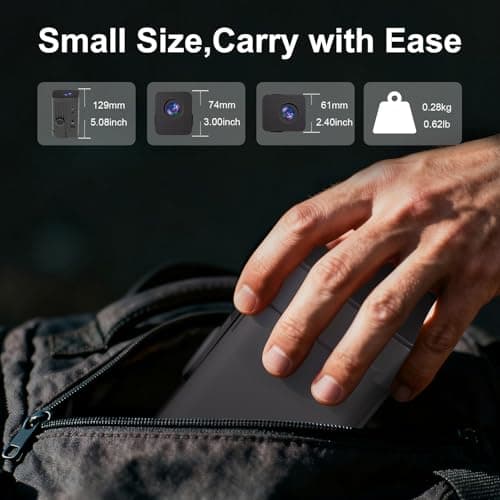 Mini Projector, Portable Projector 4K Support, Full HD 1080P Outdoor Movie Projector with WiFi6 and Bluetooth,Auto Focus with Built-in Apps Proyector,Compatible with HDMI/USB/iOS/Android 7